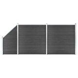 Vidaxl Panelu panelu ogrodzenia 446X (105-186) CM HKC Black