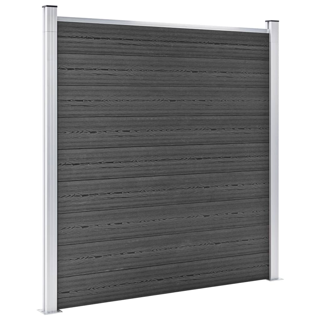 Vidaxl fence panel set 619x (105-186) CM HKC Black