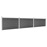 Vidaxl hegnpanel sæt 526x105 cm HKC sort