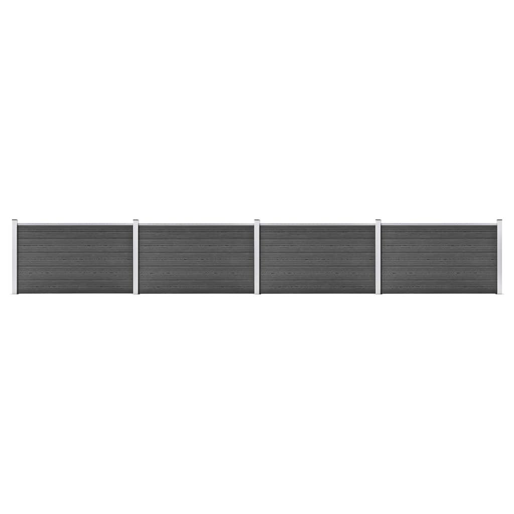 Vidaxl Fence Panel Set 699x105 cm HKC sort