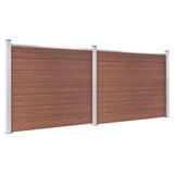 Vidaxl staketpaneluppsättning 353x146 cm HKC Brown