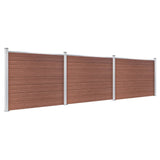 Panel de valla Vidaxl Conjunto de 526x146 cm HKC Brown