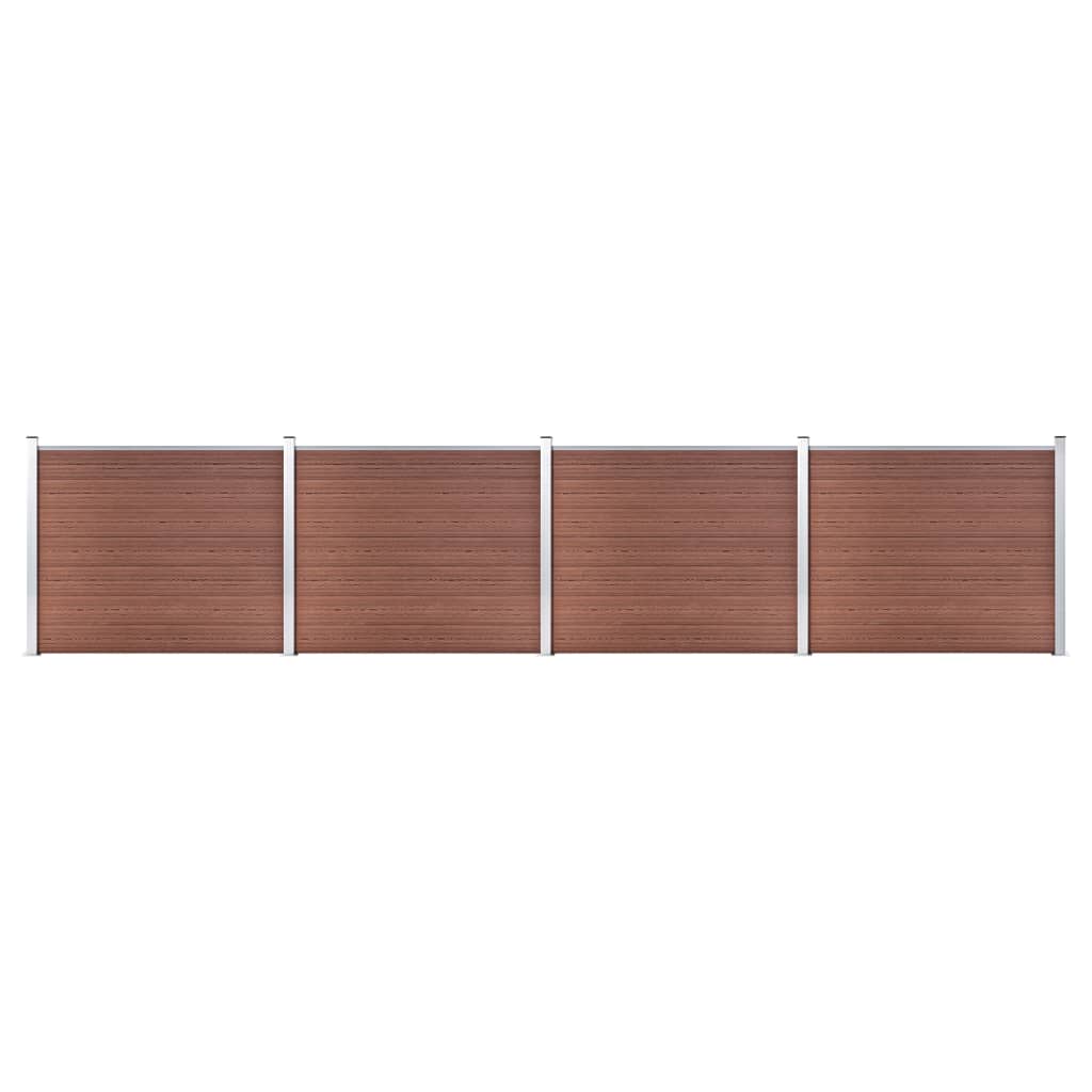 Vidaxl Fence Panel Set 699x146 CM HKC Brown