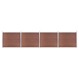 Panel de valla Vidaxl Conjunto de 699x146 cm HKC Brown