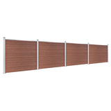 Set di pannelli di recinzione Vidaxl 699x146 cm HKC Brown