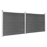 Vidaxl hegnpanel sæt 353x146 cm HKC sort