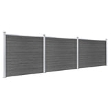 Vidaxl Fence Panel Set 526x146 CM HKC Black