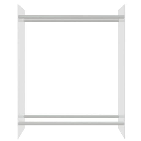 Vidaxl haardhoutrek 80x35x100 cm gehard glas transparant