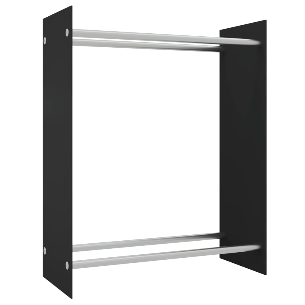 Vidaxl Kamin 80x35x100 cm gehärtetes Glas schwarz