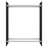 Vidaxl Kamin 80x35x100 cm gehärtetes Glas schwarz