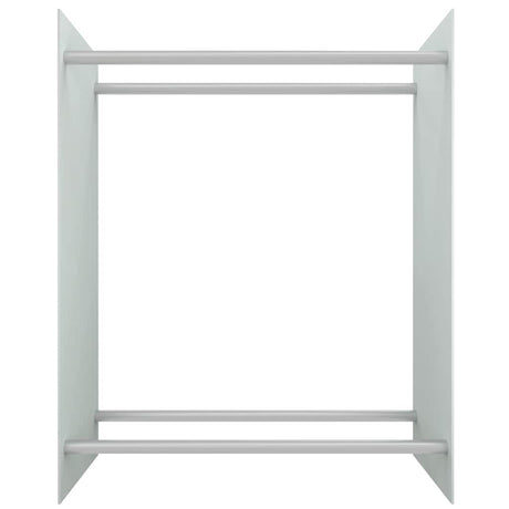 Vidaxl haardhoutrek 80x35x100 cm gehard glas wit