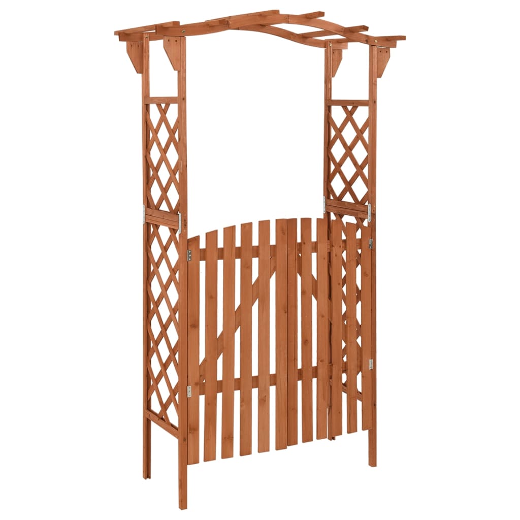 Vidaxl Pérgola con puerto 116x40x204 cm de pino sólido