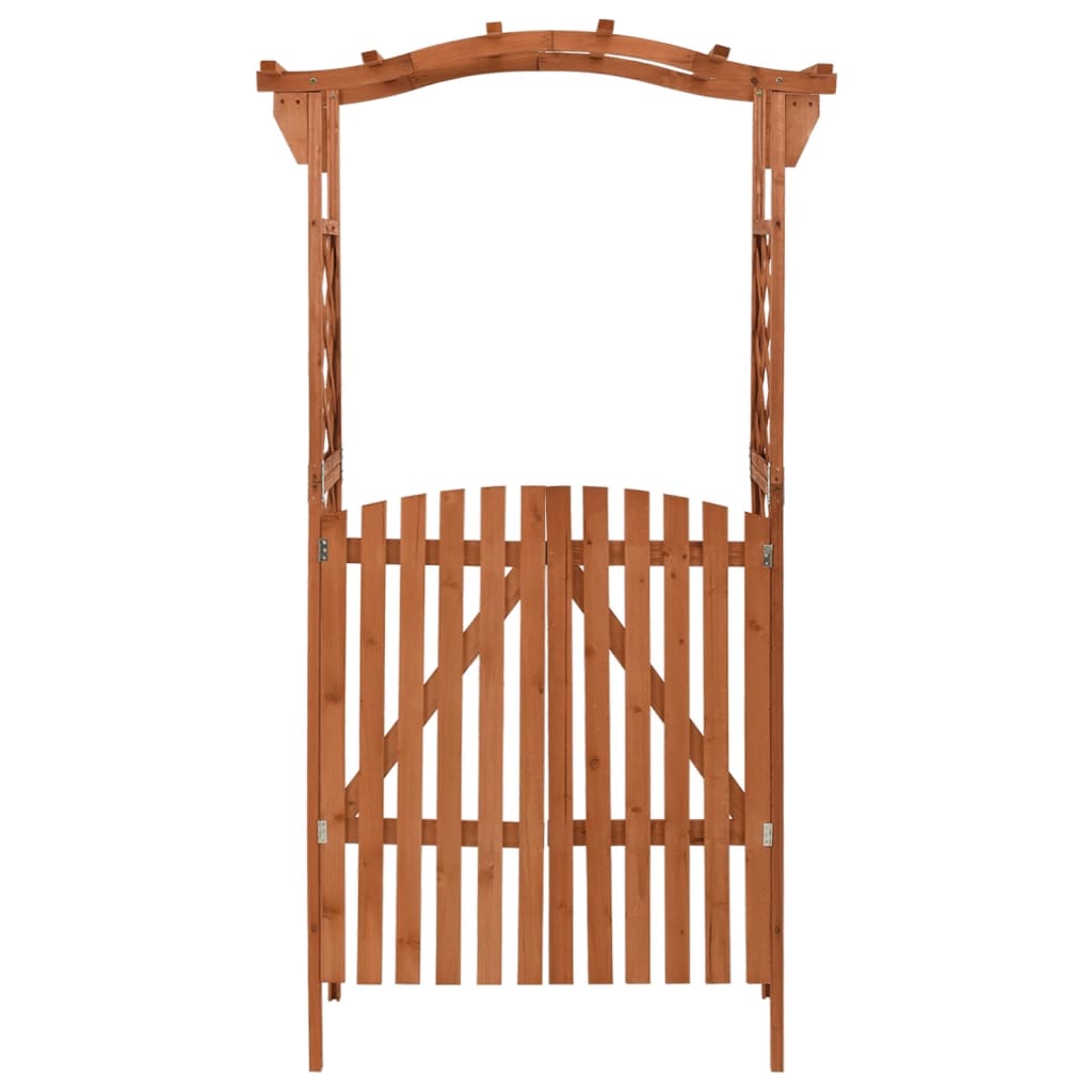 Vidaxl Pérgola con puerto 116x40x204 cm de pino sólido