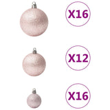 Vidaxl 100-teilige Weihnachtskugel Set Pink