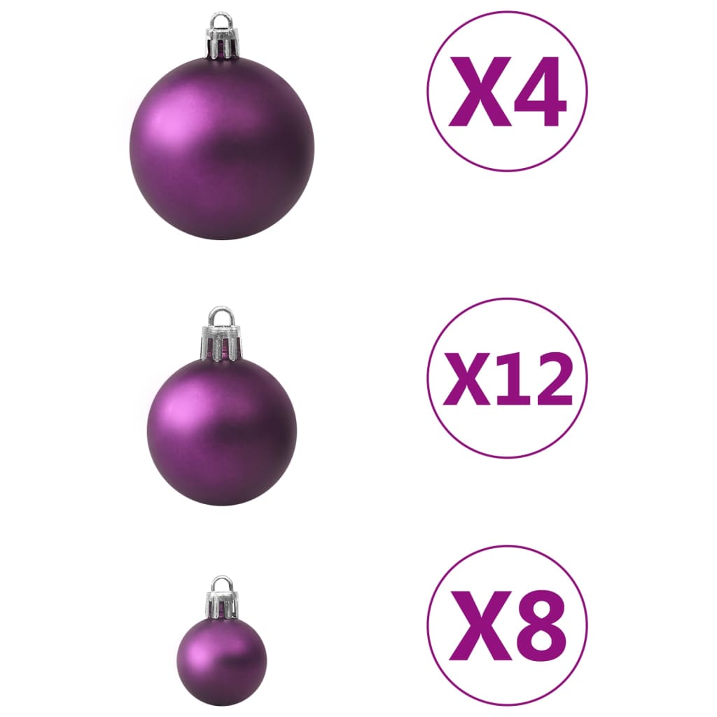 Vidaxl 100-Stéck Chrëschtdag Ball Set Purple