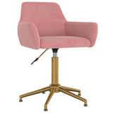 Vidaxl eetkamerstoelen draaibaar 2 st fluweel roze
