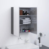 Vidaxl badkamerkast met spiegel 60x15x75 cm mdf glanzend grijs