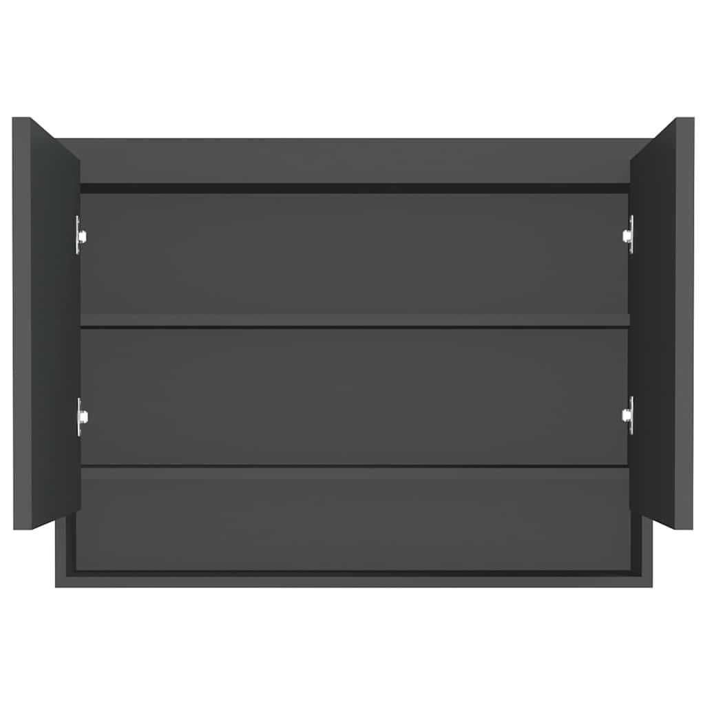 Vidaxl badkamerkast met spiegel 80x15x60 cm mdf antracietkleurig