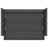 Vidaxl badkamerkast met spiegel 80x15x60 cm mdf antracietkleurig