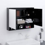 Vidaxl badkamerkast met spiegel 80x15x60 cm mdf antracietkleurig
