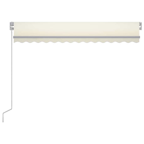 Vidaxl luifel handmatig uittrekbaar met led 300x250 cm crèmekleurig