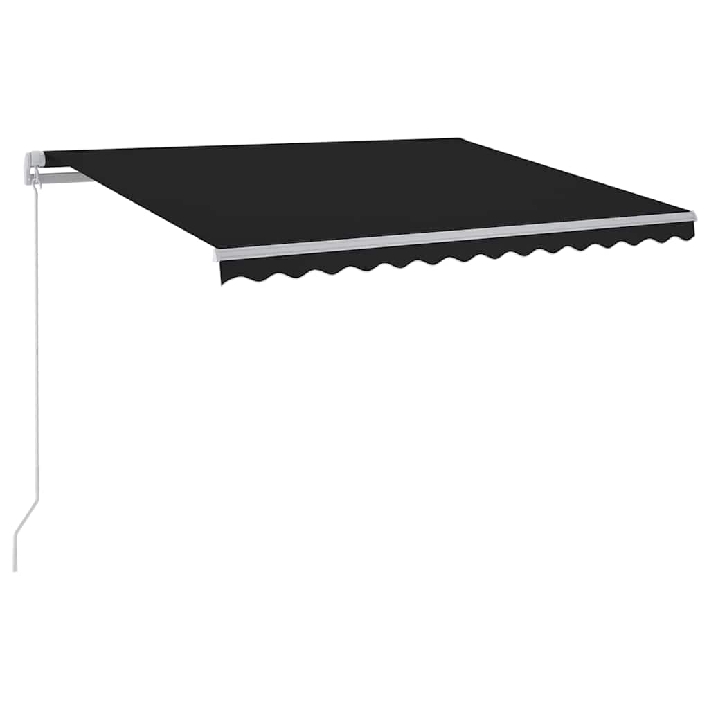 Vidaxl luifel handmatig uittrekbaar met led 300x250 cm antracietkleur