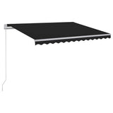 Vidaxl luifel handmatig uittrekbaar met led 300x250 cm antracietkleur