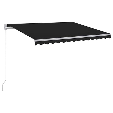 Vidaxl luifel handmatig uittrekbaar met led 300x250 cm antracietkleur