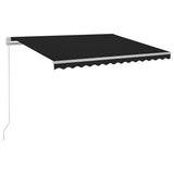 Vidaxl luifel handmatig uittrekbaar met led 300x250 cm antracietkleur