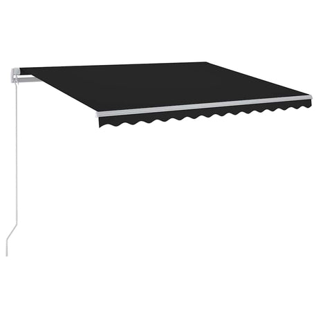 Vidaxl luifel handmatig uittrekbaar met led 300x250 cm antracietkleur