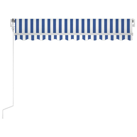 Vidaxl luifel automatisch uittrekbaar 300x250 cm blauw en wit