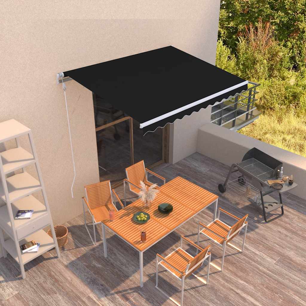 Vidaxl luifel automatisch uittrekbaar 300x250 cm antracietkleurig