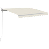 Vidaxl luifel automatisch met led en windsensor 300x250 cm crèmekleur
