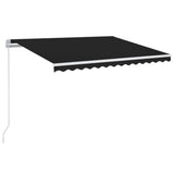 Vidaxl luifel handmatig uittrekbaar met led 350x250 cm antracietkleur