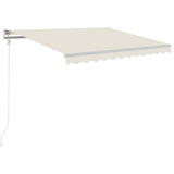 Vidaxl luifel automatisch met led en windsensor 350x250 cm crèmekleur