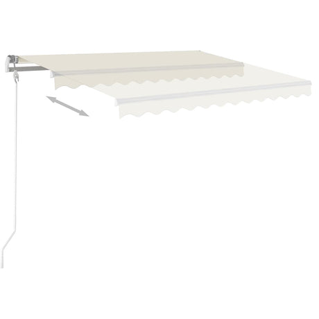 Vidaxl luifel automatisch met led en windsensor 350x250 cm crèmekleur