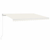 Vidaxl luifel handmatig uittrekbaar met led 400x300 cm crèmekleurig