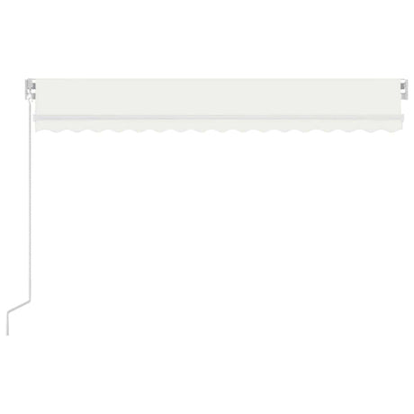 Vidaxl luifel handmatig uittrekbaar met led 400x300 cm crèmekleurig