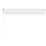 VidaXL Luifel automatisch met LED en windsensor 400x300 cm crèmekleur