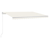 VidaXL Luifel handmatig uittrekbaar 450x300 cm crèmekleurig