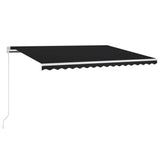 VidaXL Luifel handmatig uittrekbaar met LED 450x300 cm antracietkleur