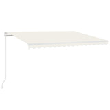 VidaXL Luifel automatisch uittrekbaar 450x300 cm crèmekleurig