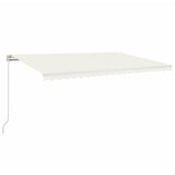 VidaXL Luifel handmatig uittrekbaar 500x300 cm crèmekleurig