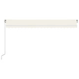 VidaXL Luifel handmatig uittrekbaar 500x300 cm crèmekleurig