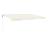 VidaXL Luifel automatisch uittrekbaar 500x300 cm crèmekleurig