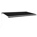 VidaXL Luifel automatisch met LED en windsensor 600x300 cm antraciet