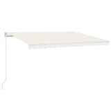 VidaXL Luifel handmatig uittrekbaar 400x350 cm crèmekleurig