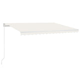 VidaXL Luifel handmatig uittrekbaar 450x350 cm crèmekleurig