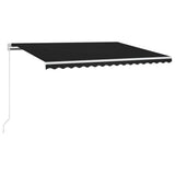VidaXL Luifel handmatig uittrekbaar met LED 450x350 cm antracietkleur