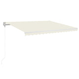 VidaXL Luifel automatisch uittrekbaar 450x350 cm crèmekleurig